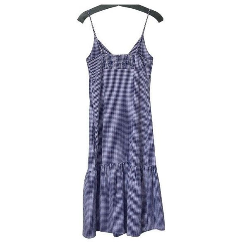 Rails Women's Maeve Dress Navy Lilac Gingham Organic Cotton Midi Dress Size Medi - Picture 6 of 12